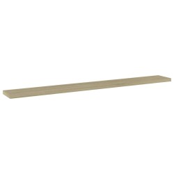 vidaXL Estante estantería 4 uds contrachapada roble Sonoma 80x10x1,5cm