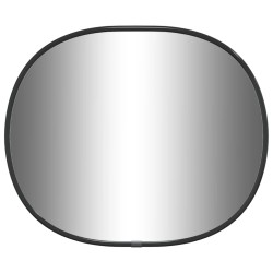 vidaXL Espejo de pared negro 30x25 cm