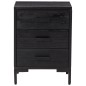 vidaXL Mesita de noche madera maciza pino reciclada negra 40x30x55 cm vidaXL Mesita de noche madera maciza pino reciclada negra 40x30x55 cm