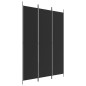 vidaXL Biombo divisor de 3 paneles de tela negro 150x220 cm vidaXL Biombo divisor de 3 paneles de tela negro 150x220 cm