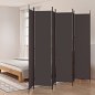 vidaXL Biombo divisor de 6 paneles de tela marrón 300x220 cm vidaXL Biombo divisor de 6 paneles de tela marrón 300x220 cm
