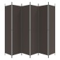 vidaXL Biombo divisor de 6 paneles de tela marrón 300x220 cm vidaXL Biombo divisor de 6 paneles de tela marrón 300x220 cm