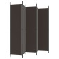 vidaXL Biombo divisor de 6 paneles de tela marrón 300x220 cm vidaXL Biombo divisor de 6 paneles de tela marrón 300x220 cm