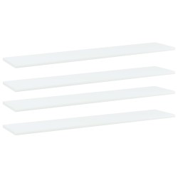 vidaXL Estantes para estantería 4uds contrachapada blanco 100x20x1,5cm