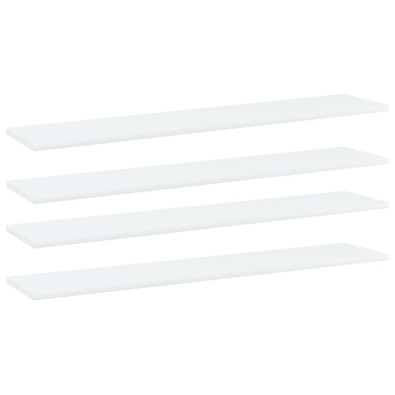 vidaXL Estantes para estantería 4uds contrachapada blanco 100x20x1,5cm vidaXL Estantes para estantería 4uds contrachapada blanco 100x20x1,5cm