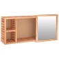 vidaXL Armario con espejo madera maciza nogal 80x17x34 cm vidaXL Armario con espejo madera maciza nogal 80x17x34 cm