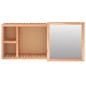 vidaXL Armario con espejo madera maciza nogal 80x17x34 cm vidaXL Armario con espejo madera maciza nogal 80x17x34 cm