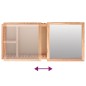 vidaXL Armario con espejo madera maciza nogal 80x17x34 cm vidaXL Armario con espejo madera maciza nogal 80x17x34 cm