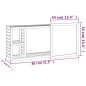 vidaXL Armario con espejo madera maciza nogal 80x17x34 cm vidaXL Armario con espejo madera maciza nogal 80x17x34 cm