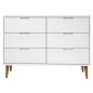 vidaXL Mesita de noche MOLDE madera maciza de pino blanca 113x40x80 cm vidaXL Mesita de noche MOLDE madera maciza de pino blanca 113x40x80 cm