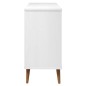 vidaXL Mesita de noche MOLDE madera maciza de pino blanca 113x40x80 cm vidaXL Mesita de noche MOLDE madera maciza de pino blanca 113x40x80 cm