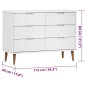 vidaXL Mesita de noche MOLDE madera maciza de pino blanca 113x40x80 cm vidaXL Mesita de noche MOLDE madera maciza de pino blanca 113x40x80 cm