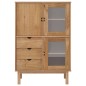 vidaXL Aparador de madera maciza de pino 85x43x125 cm
