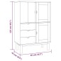 vidaXL Aparador de madera maciza de pino 85x43x125 cm