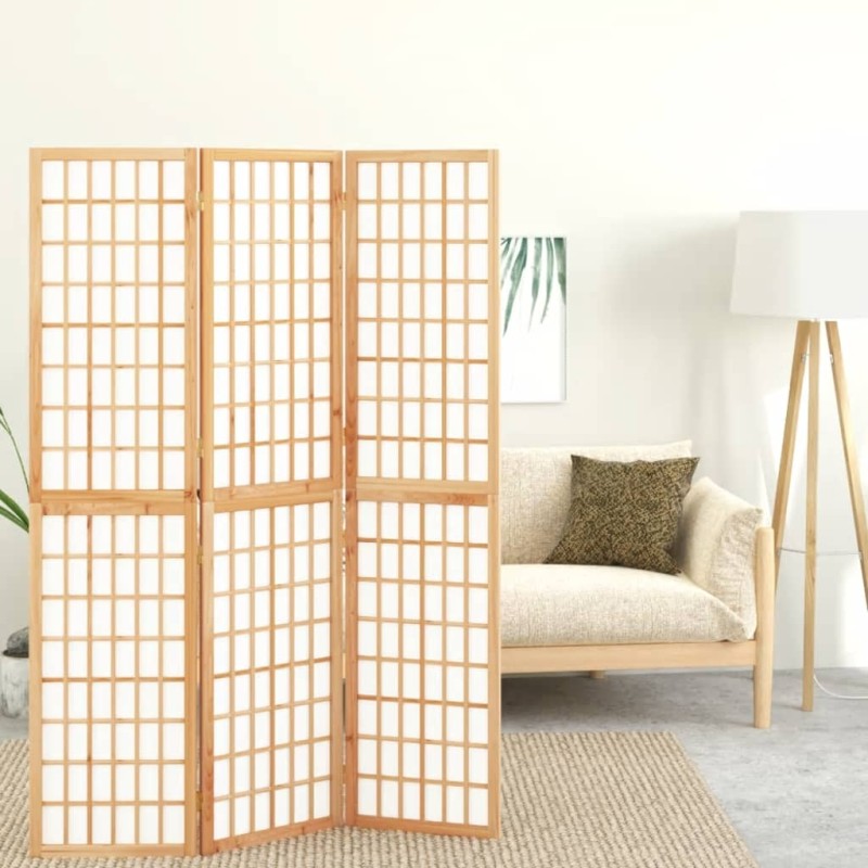 vidaXL Biombo plegable con 3 paneles estilo japonés 120x170 cm vidaXL Biombo plegable con 3 paneles estilo japonés 120x170 cm