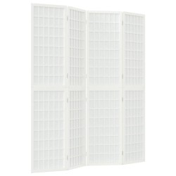 vidaXL Biombo plegable con 4 paneles estilo japonés blanco 160x170 cm
