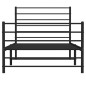 vidaXL Estructura de cama con cabecero y estribo metal negro 100x200cm vidaXL Estructura de cama con cabecero y estribo metal negro 100x200cm