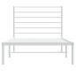 vidaXL Estructura de cama de metal con cabecero blanco 75x190 cm vidaXL Estructura de cama de metal con cabecero blanco 75x190 cm