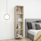 vidaXL Armario pared 4 ud madera contrachapada blanco roble 37x37x37cm vidaXL Armario pared 4 ud madera contrachapada blanco roble 37x37x37cm