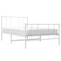 vidaXL Estructura cama metal con cabecero y pie cama blanca 80x200 cm vidaXL Estructura cama metal con cabecero y pie cama blanca 80x200 cm