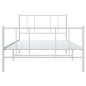 vidaXL Estructura cama metal con cabecero y pie cama blanca 80x200 cm vidaXL Estructura cama metal con cabecero y pie cama blanca 80x200 cm