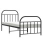 vidaXL Estructura de cama con cabecero y estribo metal negro 80x200 cm vidaXL Estructura de cama con cabecero y estribo metal negro 80x200 cm