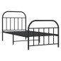 vidaXL Estructura de cama con cabecero y estribo metal negro 80x200 cm vidaXL Estructura de cama con cabecero y estribo metal negro 80x200 cm