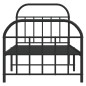 vidaXL Estructura de cama con cabecero y estribo metal negro 80x200 cm vidaXL Estructura de cama con cabecero y estribo metal negro 80x200 cm