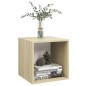 vidaXL Armario pared 4 ud madera contrachapada blanco roble 37x37x37cm vidaXL Armario pared 4 ud madera contrachapada blanco roble 37x37x37cm