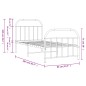 vidaXL Estructura de cama con cabecero y estribo metal negro 80x200 cm vidaXL Estructura de cama con cabecero y estribo metal negro 80x200 cm