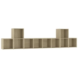 vidaXL Muebles de salón 5 piezas madera de ingeniería roble Sonoma