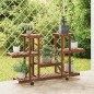 vidaXL Soporte para flores con ruedas madera maciza abeto 110x25x78 cm vidaXL Soporte para flores con ruedas madera maciza abeto 110x25x78 cm