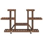 vidaXL Soporte para flores con ruedas madera maciza abeto 110x25x78 cm vidaXL Soporte para flores con ruedas madera maciza abeto 110x25x78 cm