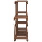 vidaXL Soporte para flores con ruedas madera maciza abeto 110x25x78 cm vidaXL Soporte para flores con ruedas madera maciza abeto 110x25x78 cm