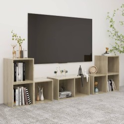 vidaXL Muebles de salón 6 piezas madera de ingeniería roble Sonoma