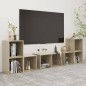 vidaXL Muebles de salón 6 piezas madera de ingeniería roble Sonoma