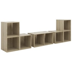 vidaXL Muebles de salón 6 piezas madera de ingeniería roble Sonoma