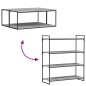 vidaXL Estante para estantería 4 uds madera gris hormigón 100x40x1,5cm