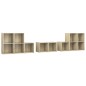 vidaXL Muebles de salón 8 piezas madera de ingeniería roble Sonoma vidaXL Muebles de salón 8 piezas madera de ingeniería roble Sonoma
