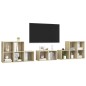 vidaXL Muebles de salón 8 piezas madera de ingeniería roble Sonoma vidaXL Muebles de salón 8 piezas madera de ingeniería roble Sonoma
