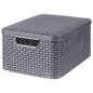 Curver Cajas de almacenaje con tapa Style 3 unidades M gris antracita Curver Cajas de almacenaje con tapa Style 3 unidades M gris antracita