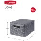 Curver Cajas de almacenaje con tapa Style 3 unidades M gris antracita Curver Cajas de almacenaje con tapa Style 3 unidades M gris antracita