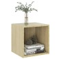 vidaXL Armario de pared 2 uds madera contrachapada roble 37x37x37 cm