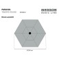 Madison Sombrilla Tenerife redonda gris 300 cm