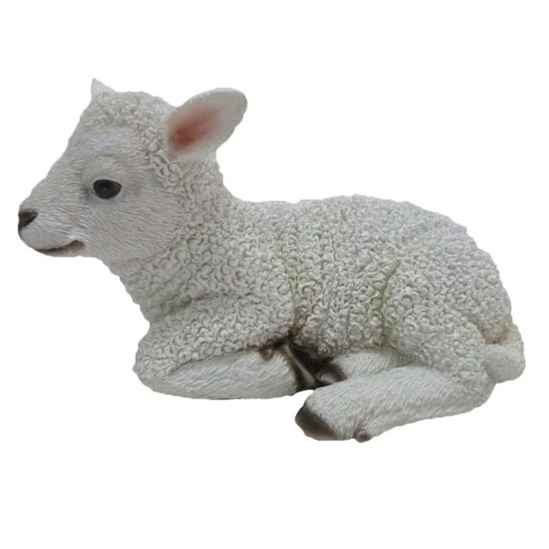 Esschert Design Estatua de cordero tumbado 17,6x10,8x10,5 cm Esschert Design Estatua de cordero tumbado 17,6x10,8x10,5 cm