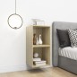 vidaXL Armario de pared 2 uds madera contrachapada roble 37x37x37 cm
