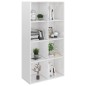 vidaXL Estantería/Aparador contrachapada blanco brillo 66x30x130 cm vidaXL Estantería/Aparador contrachapada blanco brillo 66x30x130 cm