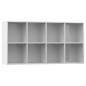 vidaXL Estantería/Aparador contrachapada blanco brillo 66x30x130 cm vidaXL Estantería/Aparador contrachapada blanco brillo 66x30x130 cm