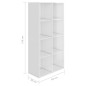 vidaXL Estantería/Aparador contrachapada blanco brillo 66x30x130 cm vidaXL Estantería/Aparador contrachapada blanco brillo 66x30x130 cm