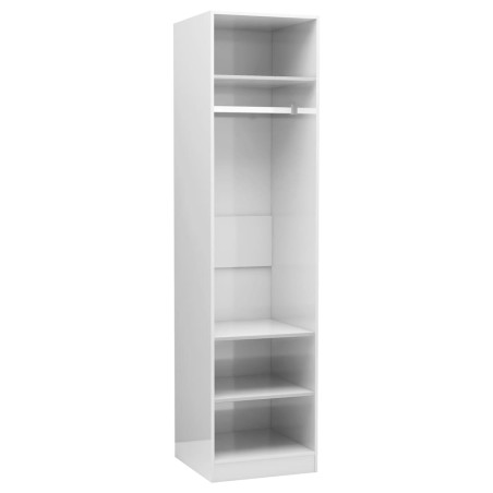 vidaXL Armario de madera contrachapada blanco brillante 50x50x200 cm